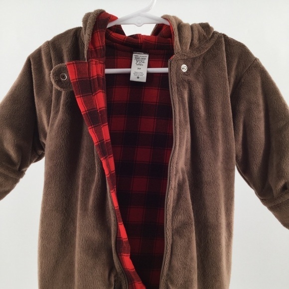 Carter’s super soft thickbrown hooded bunting suit - Picture 5 of 8